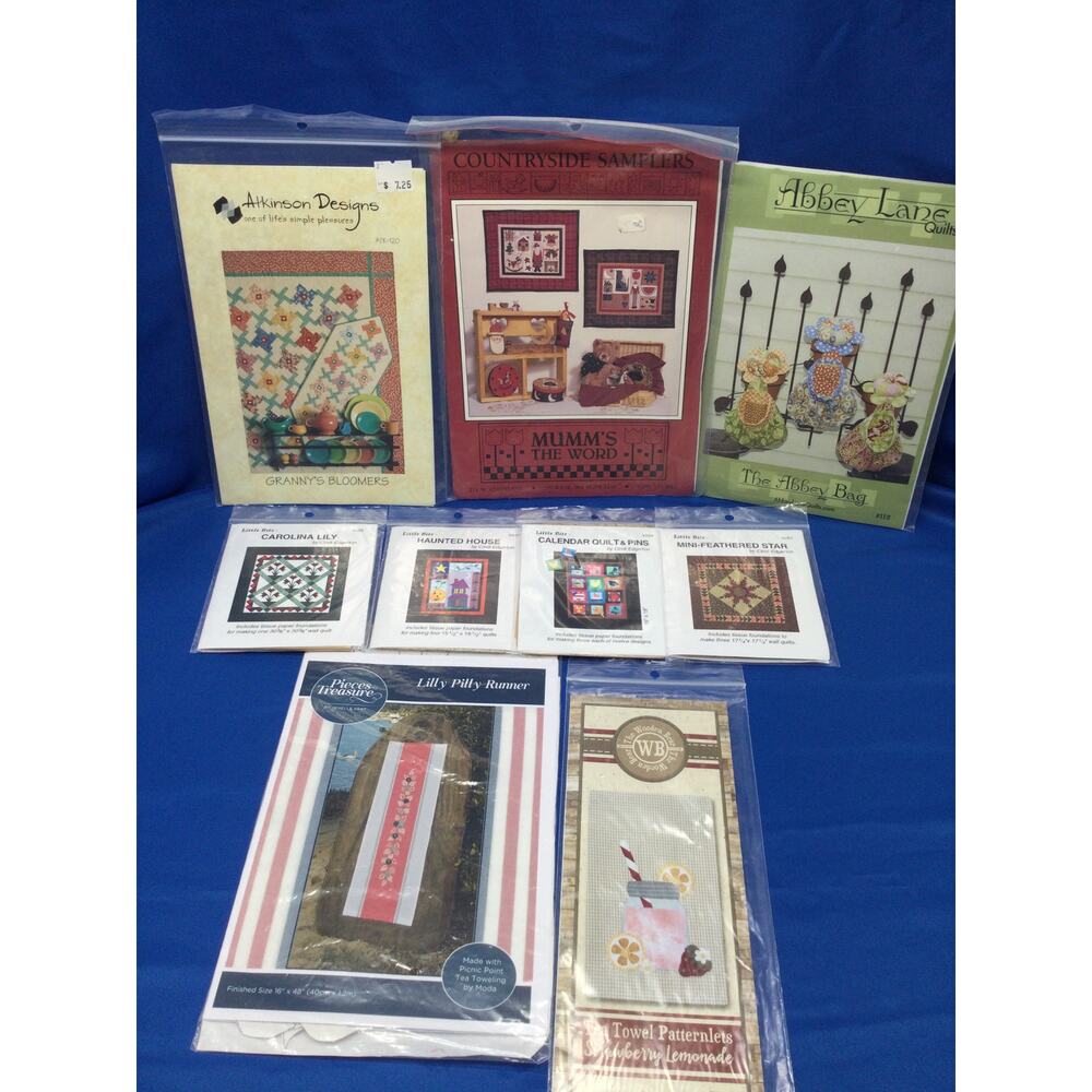 Vintage 90s Quilting Pattern and Instructions lot of 9